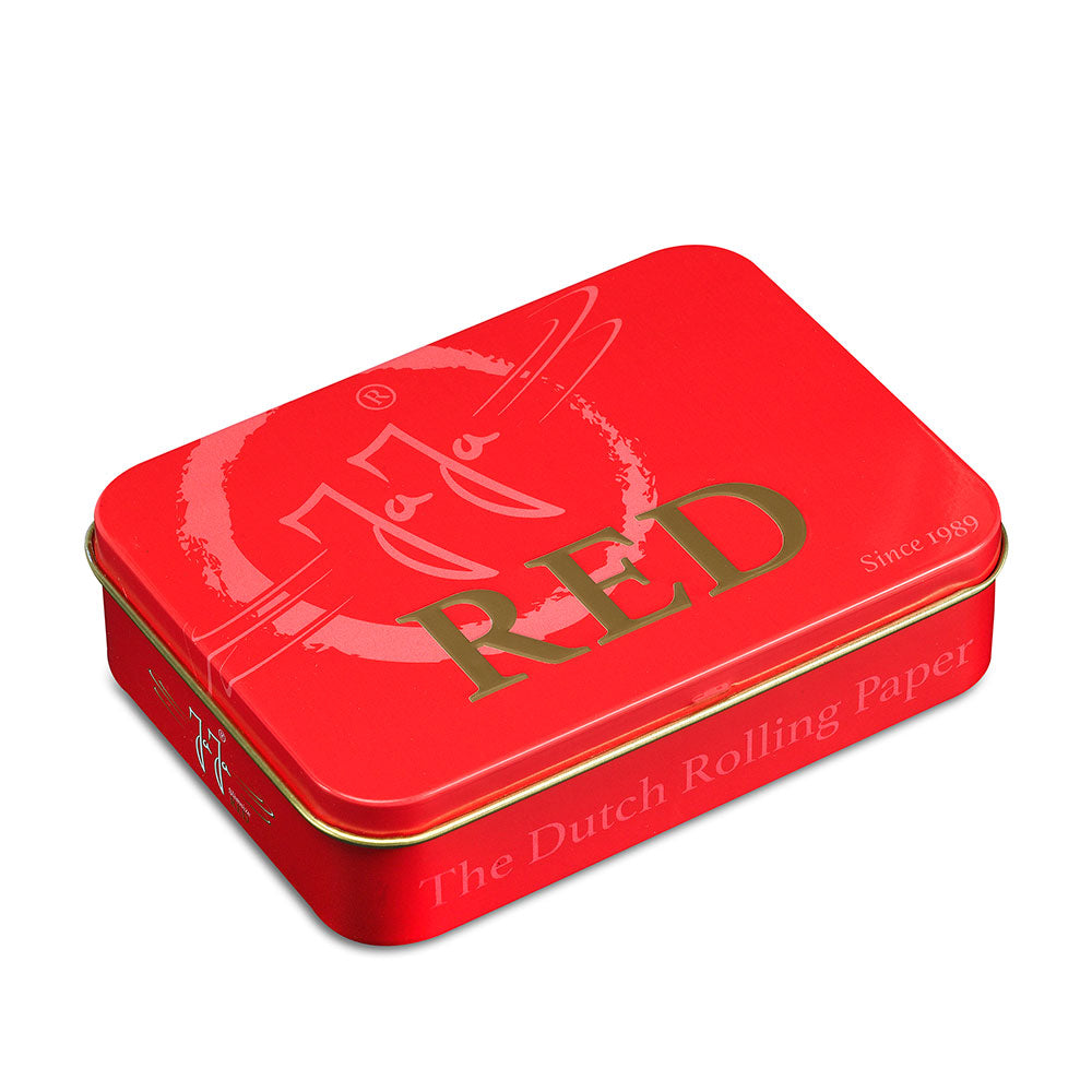 JaJa Caja divertida de lata roja